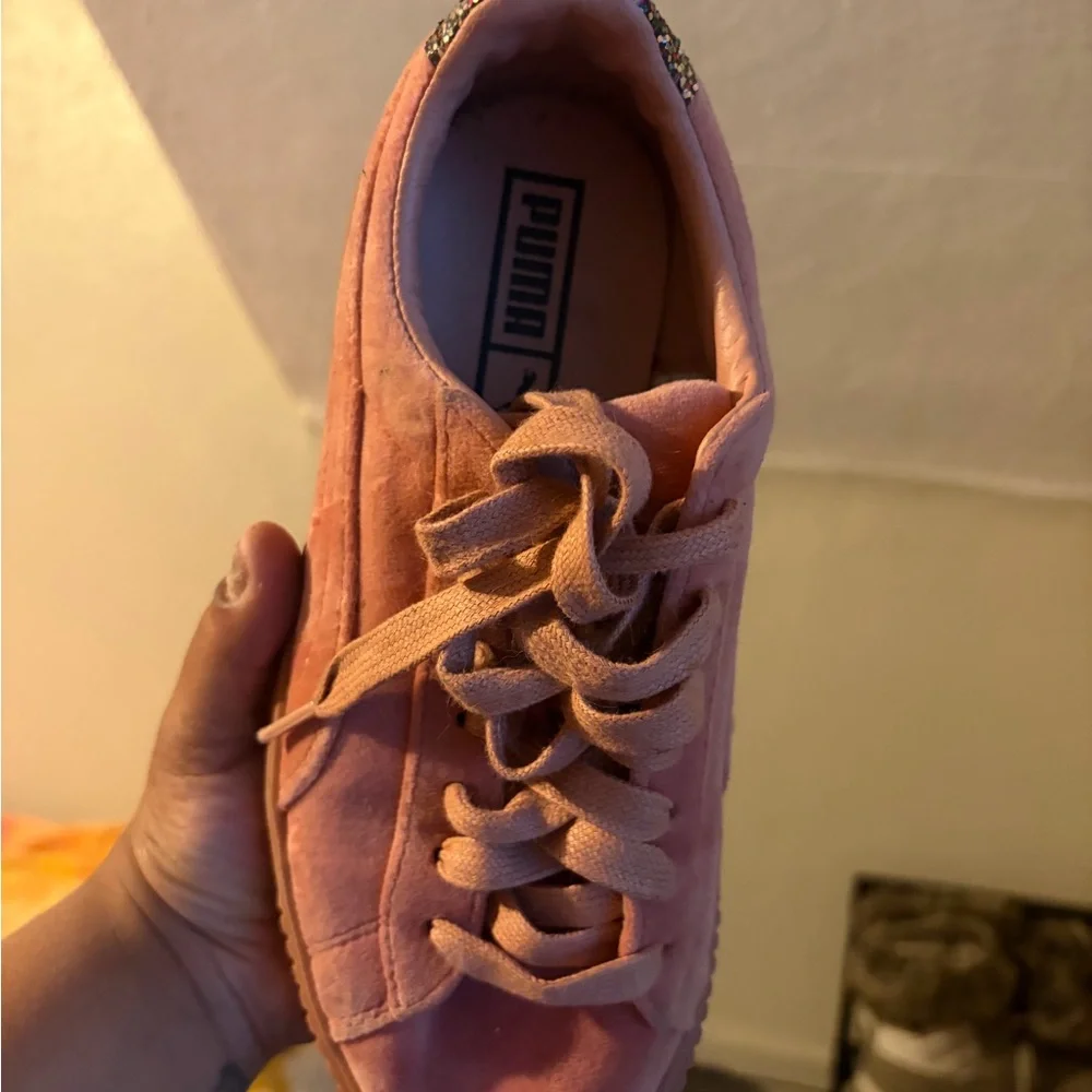 Puma Women’s Platform Suede Sneaker in Dusty Pink